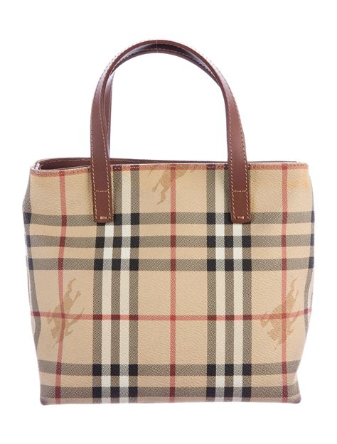 burberry haymarket check tote handbag